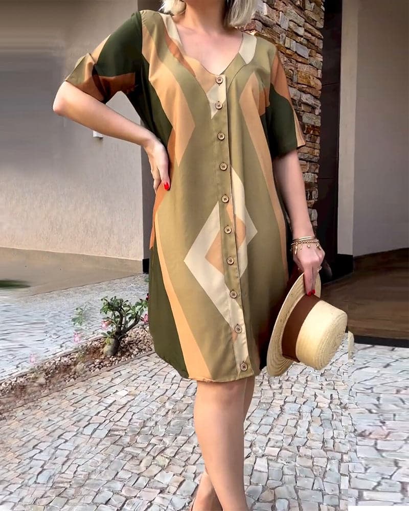 Elowen | V-Neck Shirt Dress