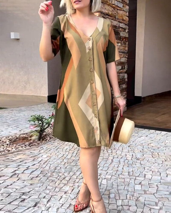 Elowen | V-Neck Shirt Dress