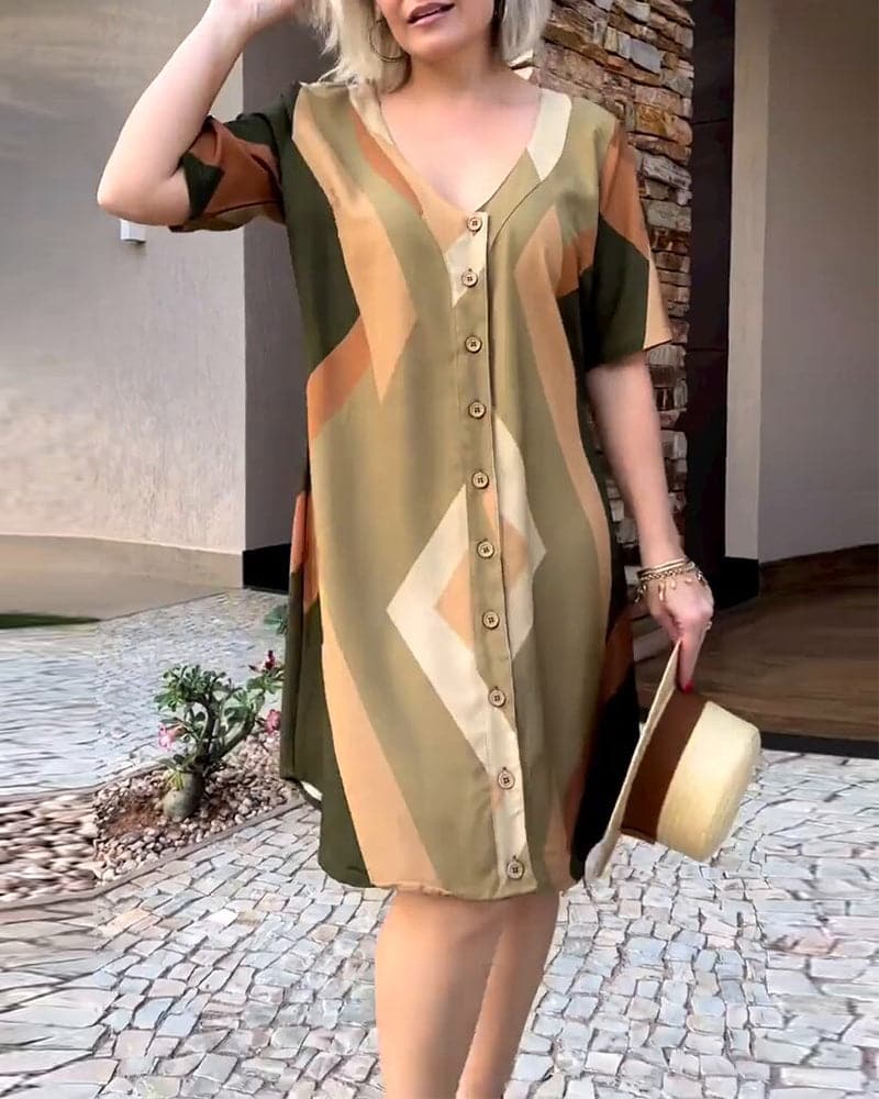 Elowen | V-Neck Shirt Dress