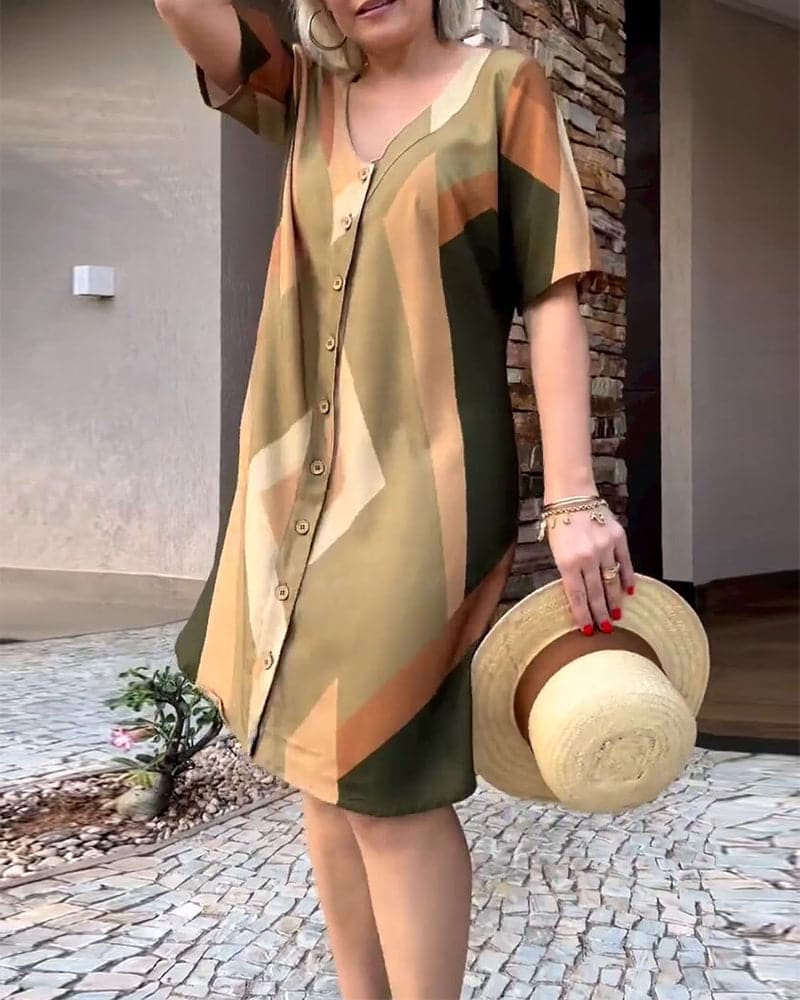 Elowen | V-Neck Shirt Dress