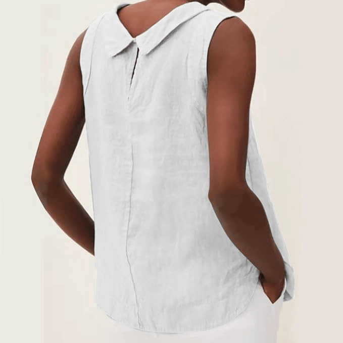 Elara | Linen Short-sleeved Blouse