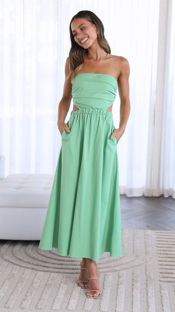Elara | Strapless Wide Leg Dress