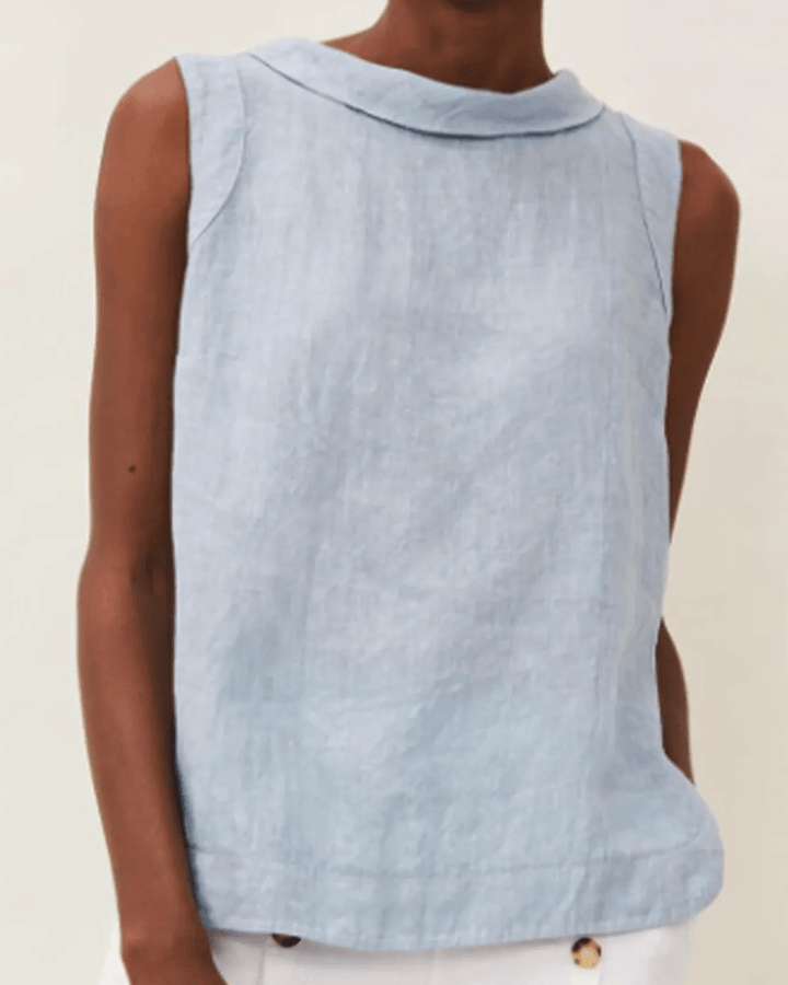 Elara | Linen Short-sleeved Blouse
