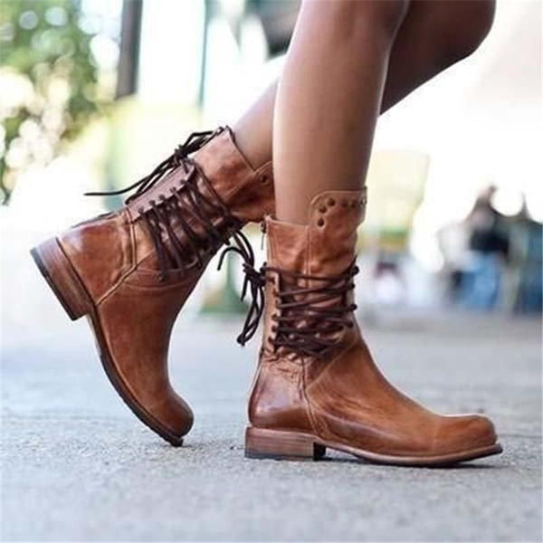 Elowen | Vintage Lace-Up Boots