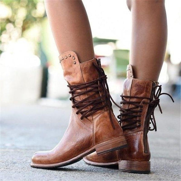 Elowen | Vintage Lace-Up Boots