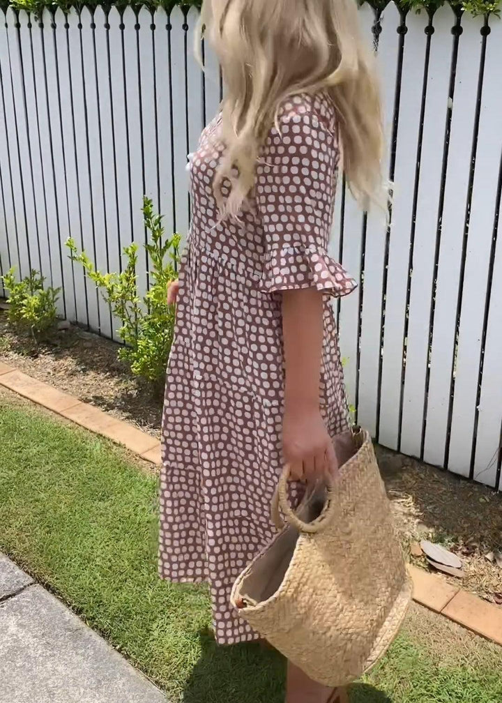 Althea | Short-Sleeve Midi Dress