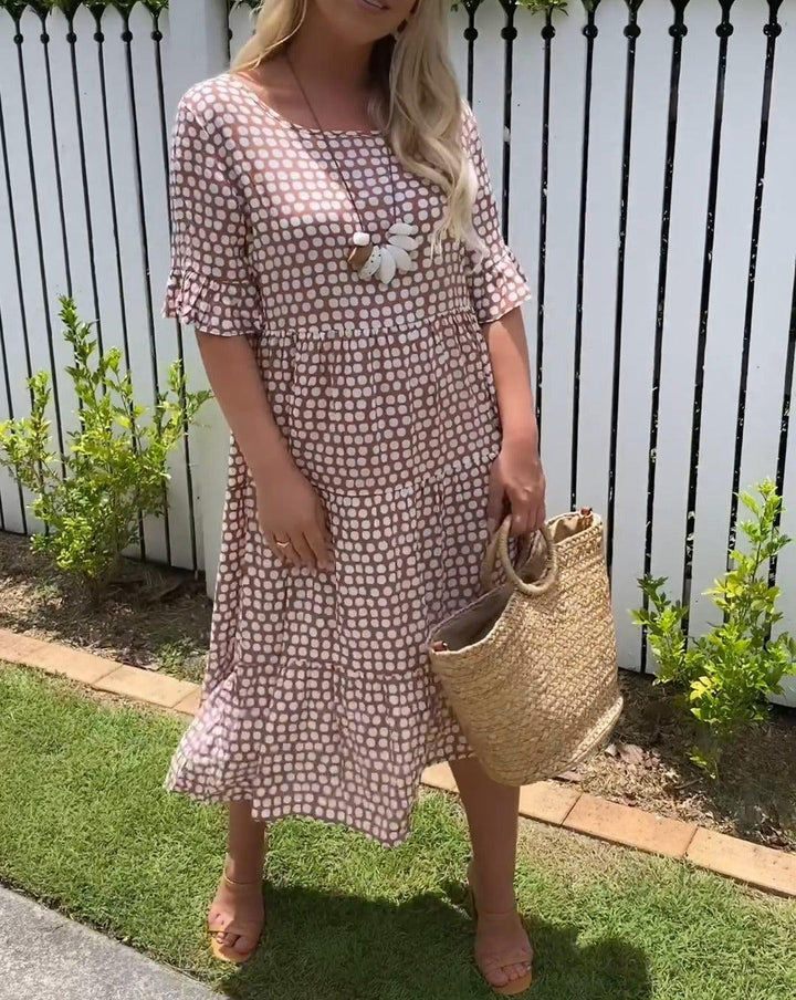 Monica Secrets | Polka Dot Midi Summer Dress