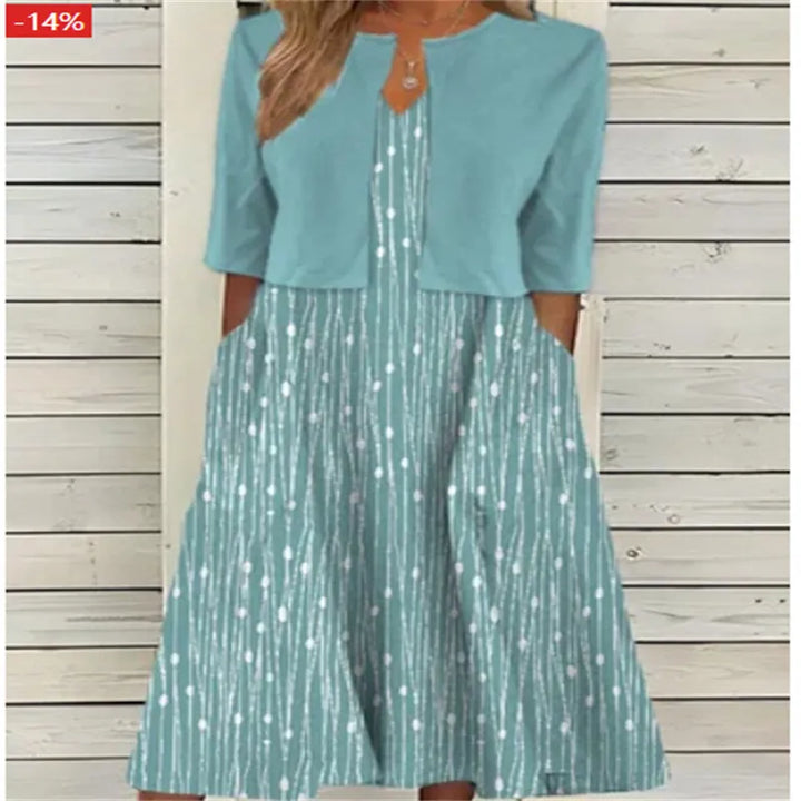 Monica Secrets | Elegant Floral Midi Co-Ord Set