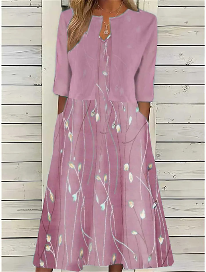 Monica Secrets | Elegant Floral Midi Co-Ord Set