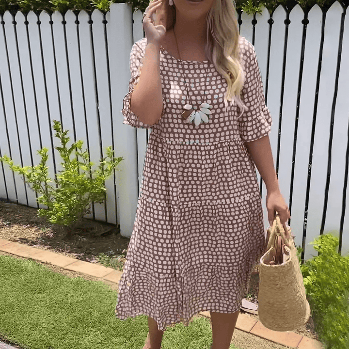 Althea | Short-Sleeve Midi Dress