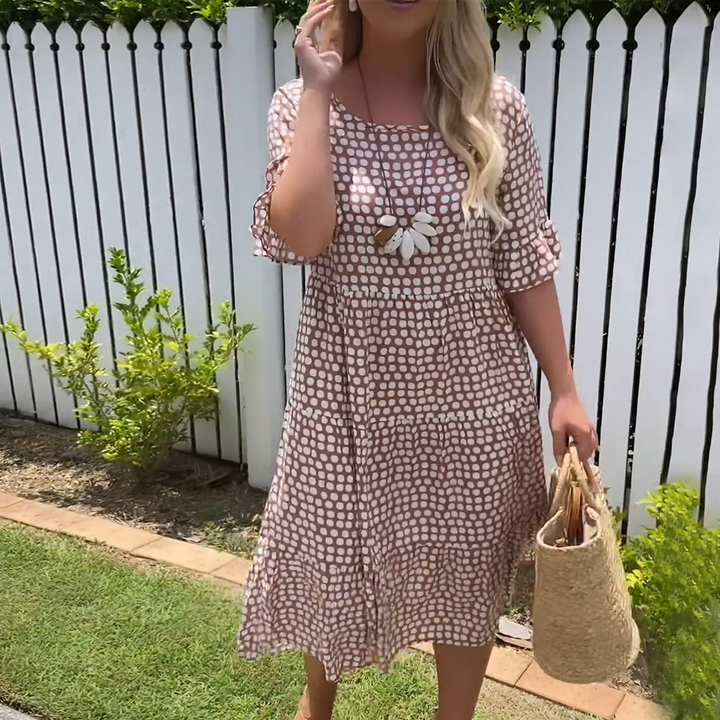 Monica Secrets | Polka Dot Midi Summer Dress
