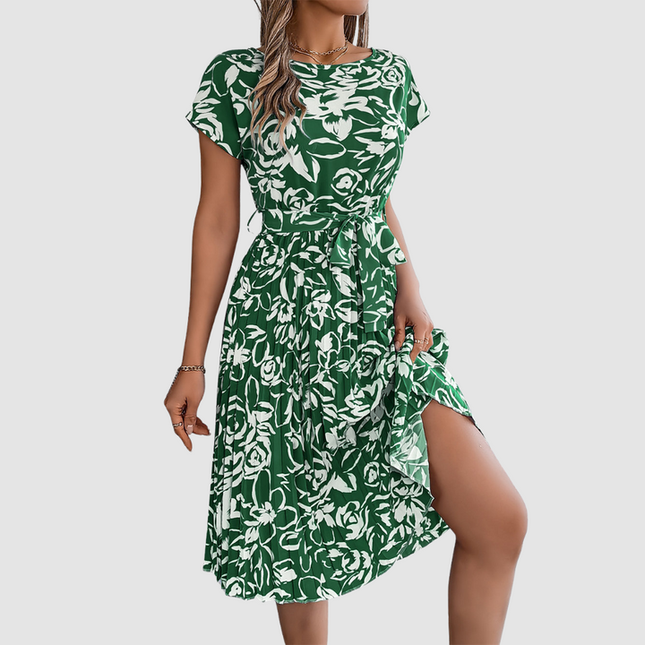 Fiona | Floral Pleated Dress