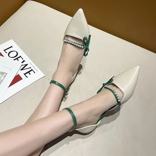 Monica Secrets | Pearl Bow Heel