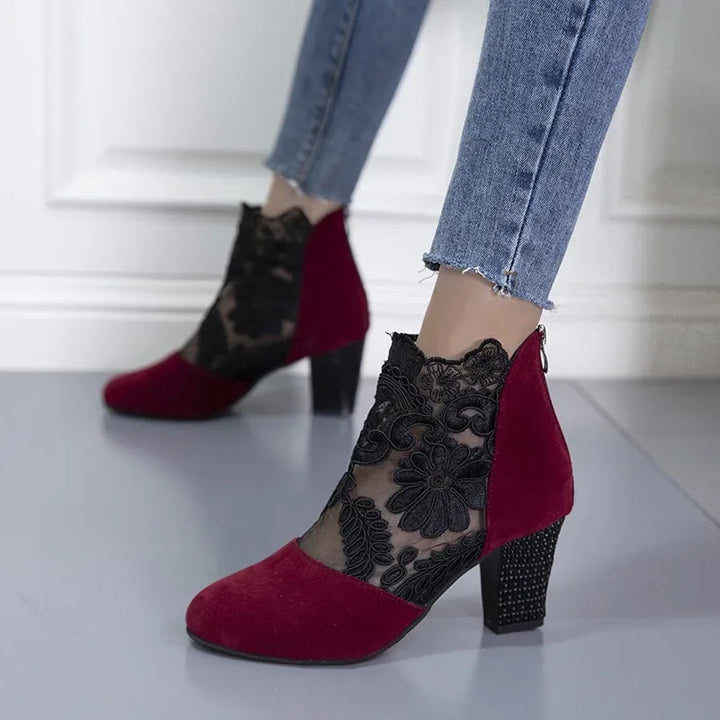 Monica Secrets | Lace Ankle Heel