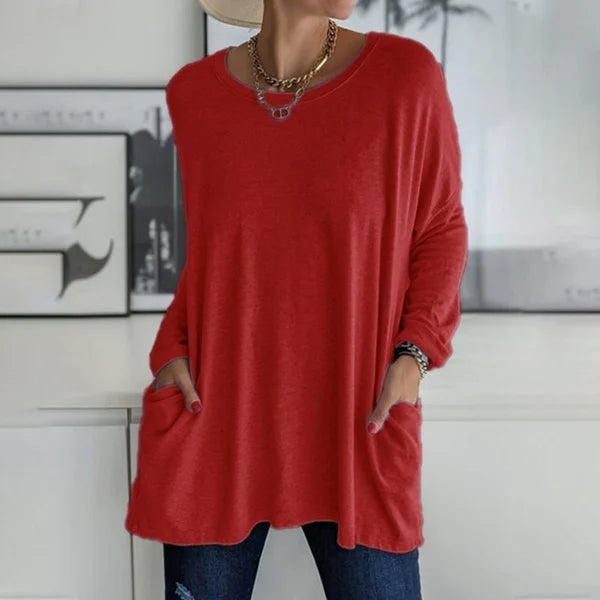 Monica Secrets | Relaxed Long Sleeve Top