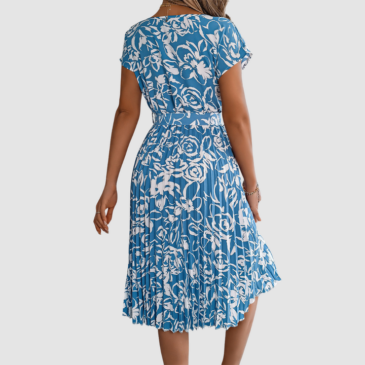Fiona | Floral Pleated Dress