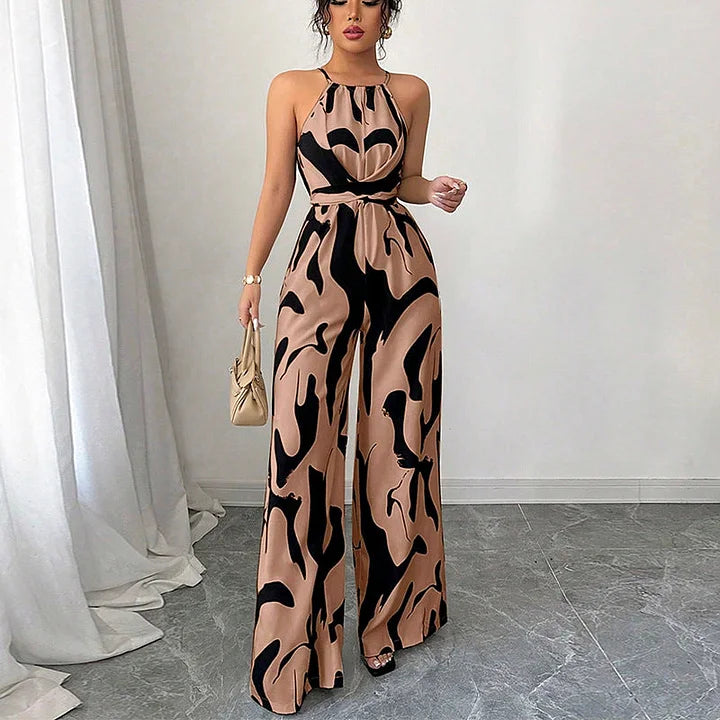 Monica Secrets | Elegant Backless Jumpsuit