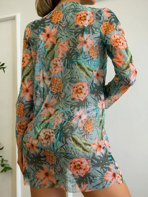 Monica Secrets | 3-Piece Bikini Set With Floral Print