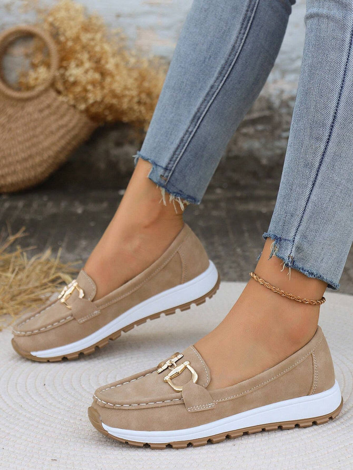 Monica Secrets | Chic Buckle Loafers