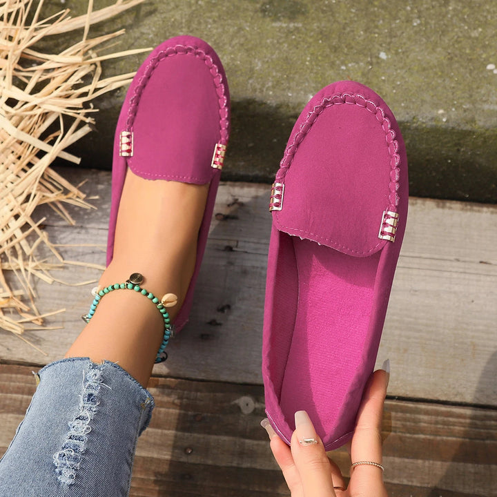 Monica Secrets | Denim Slip-On Flats