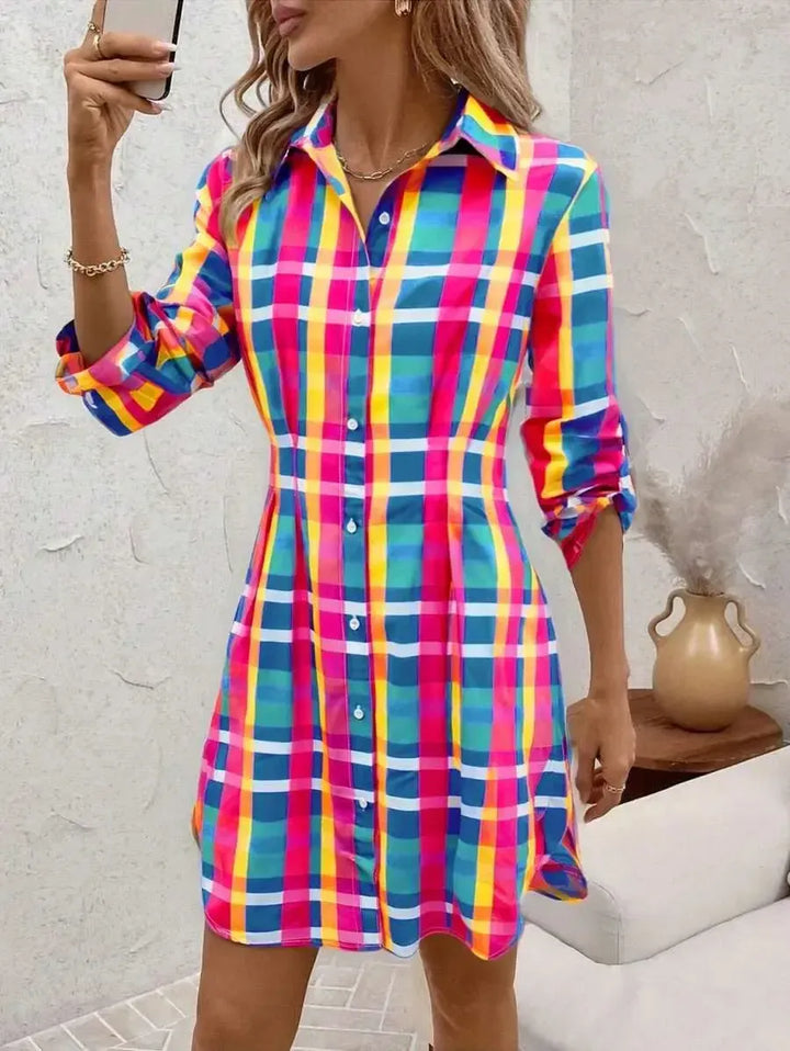 Monica Secrets | Chic Check Mini Dress