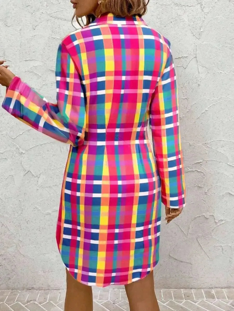 Monica Secrets | Chic Check Mini Dress