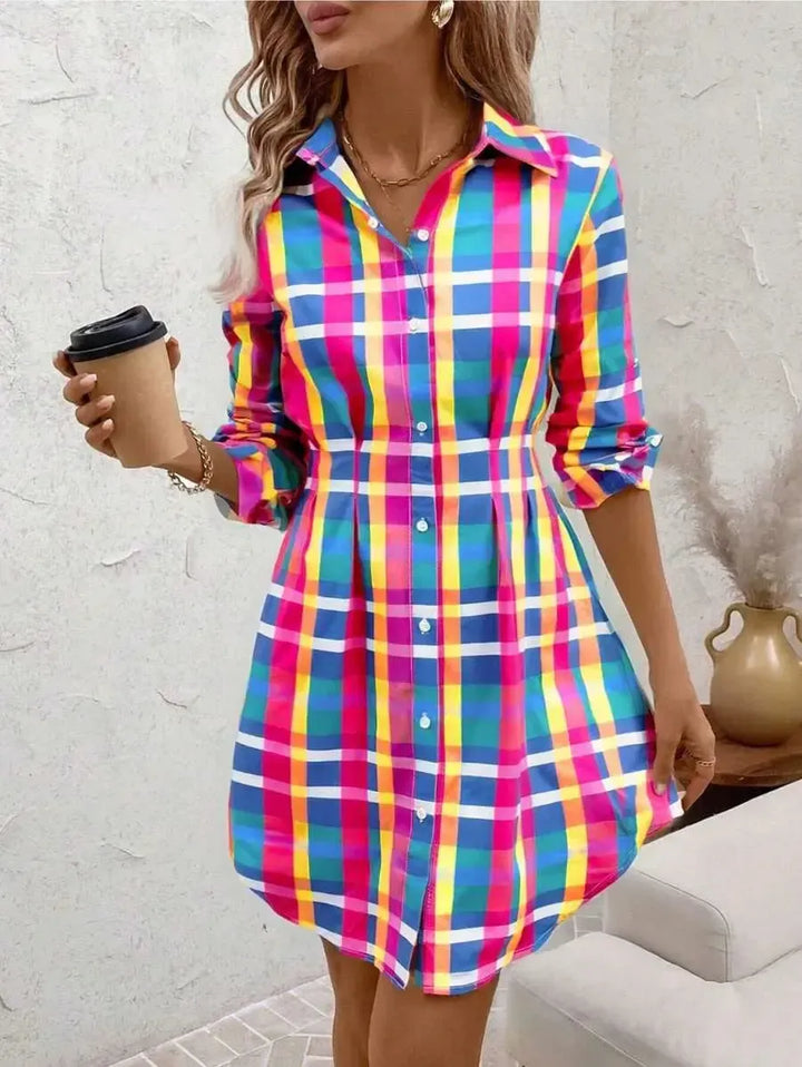 Monica Secrets | Chic Check Mini Dress