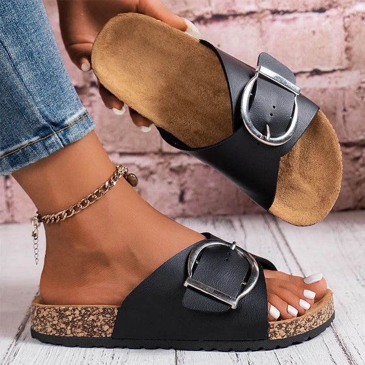 Monica Secrets | Buckle Mule Slide