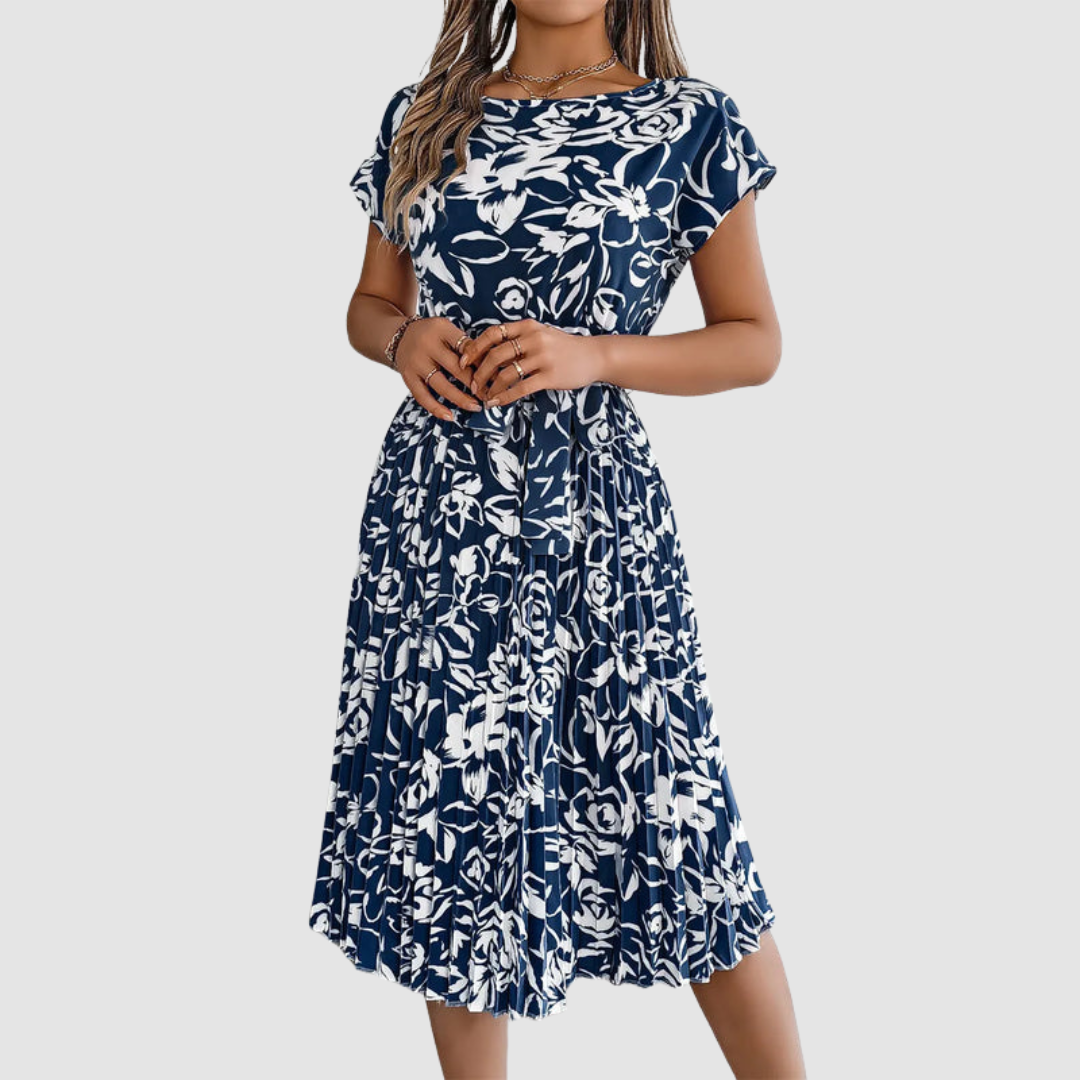 Fiona | Floral Pleated Dress