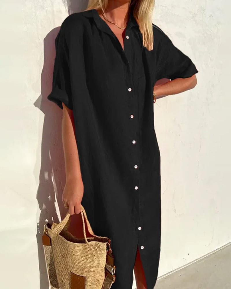 Iris | Button Shirt Dress