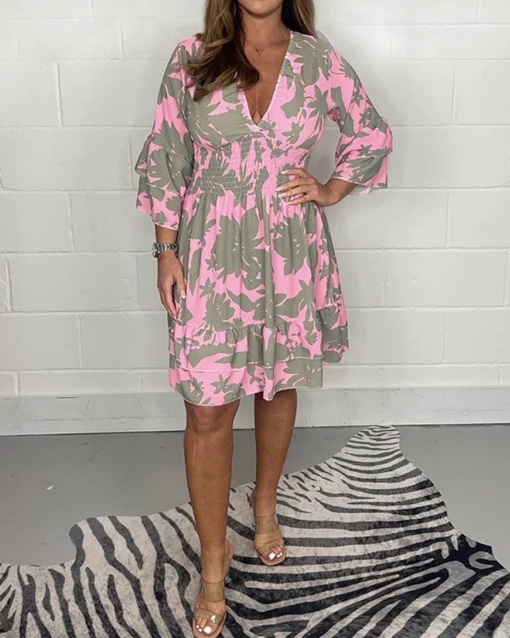Lysandra | V-Neck Floral Dress