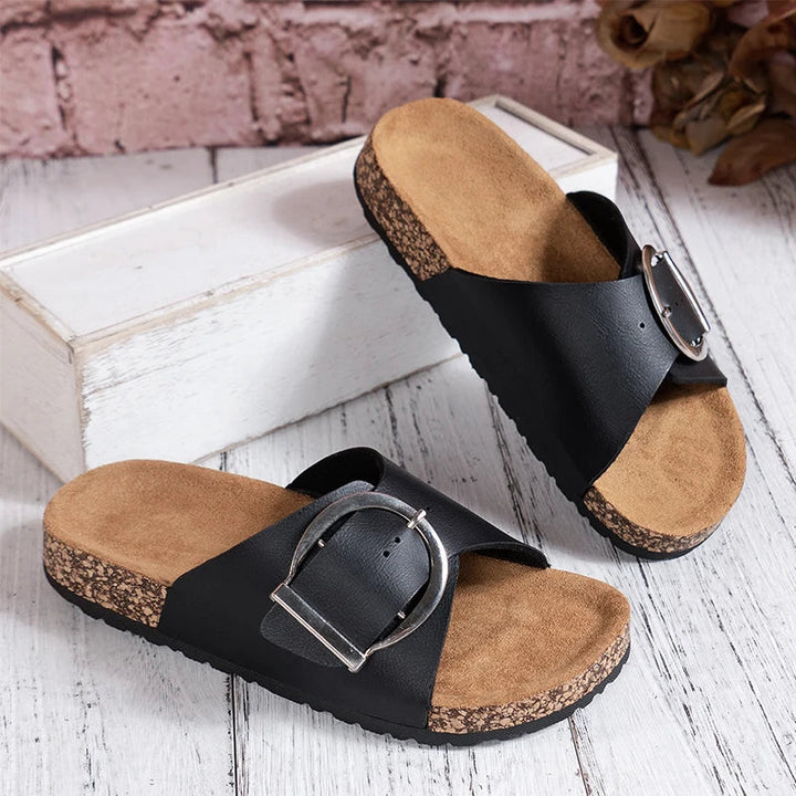 Monica Secrets | Buckle Mule Slide
