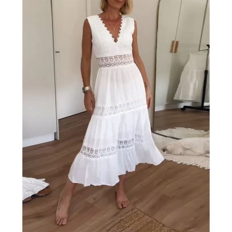 Isolde | V-Neck Lace Dress