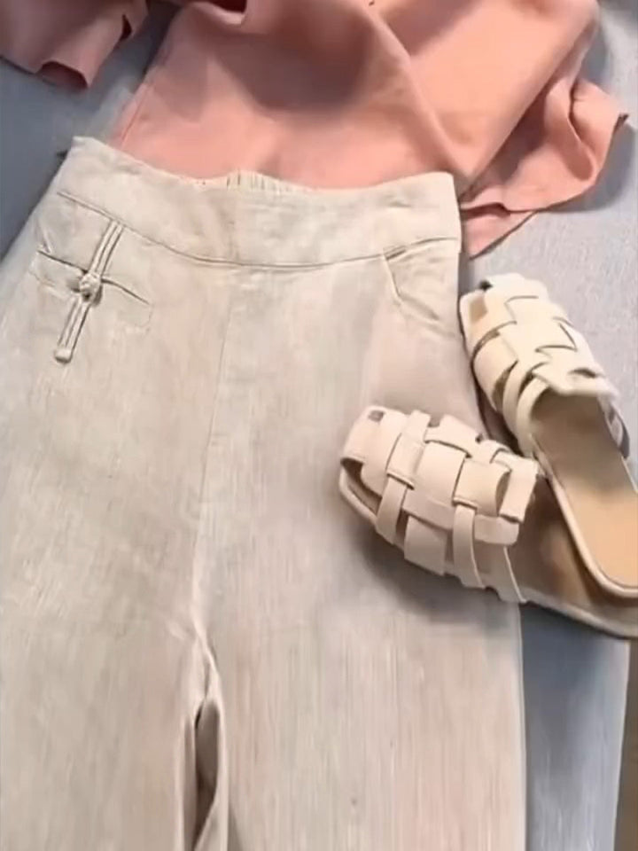 Monica Secrets | Classic Wide-Leg Trousers