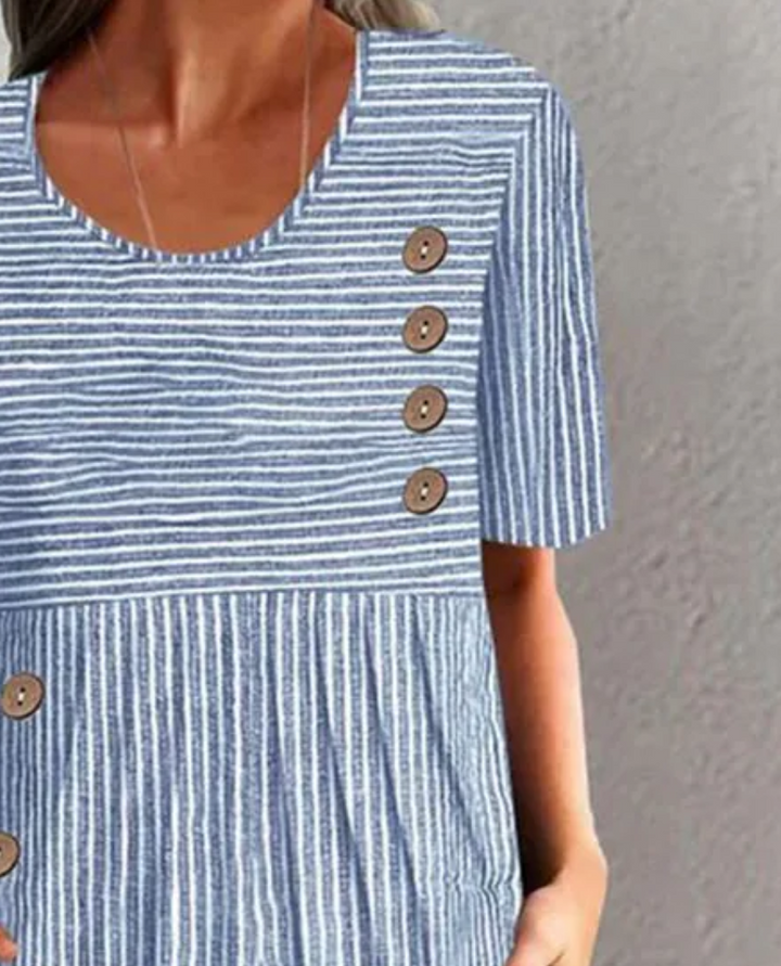 Marigold | Striped Button Dress
