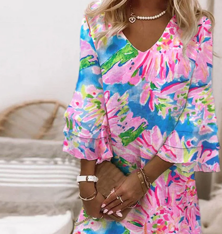 Adeline | Mini Dress Bell Sleeves