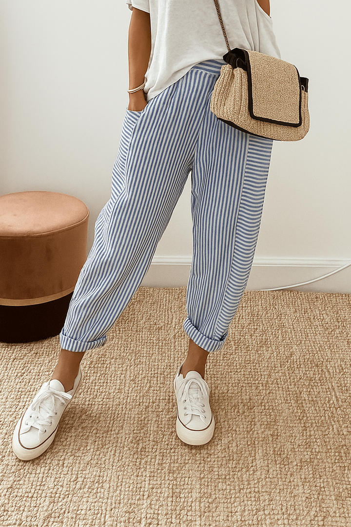 Monica Secrets | Striped Pants