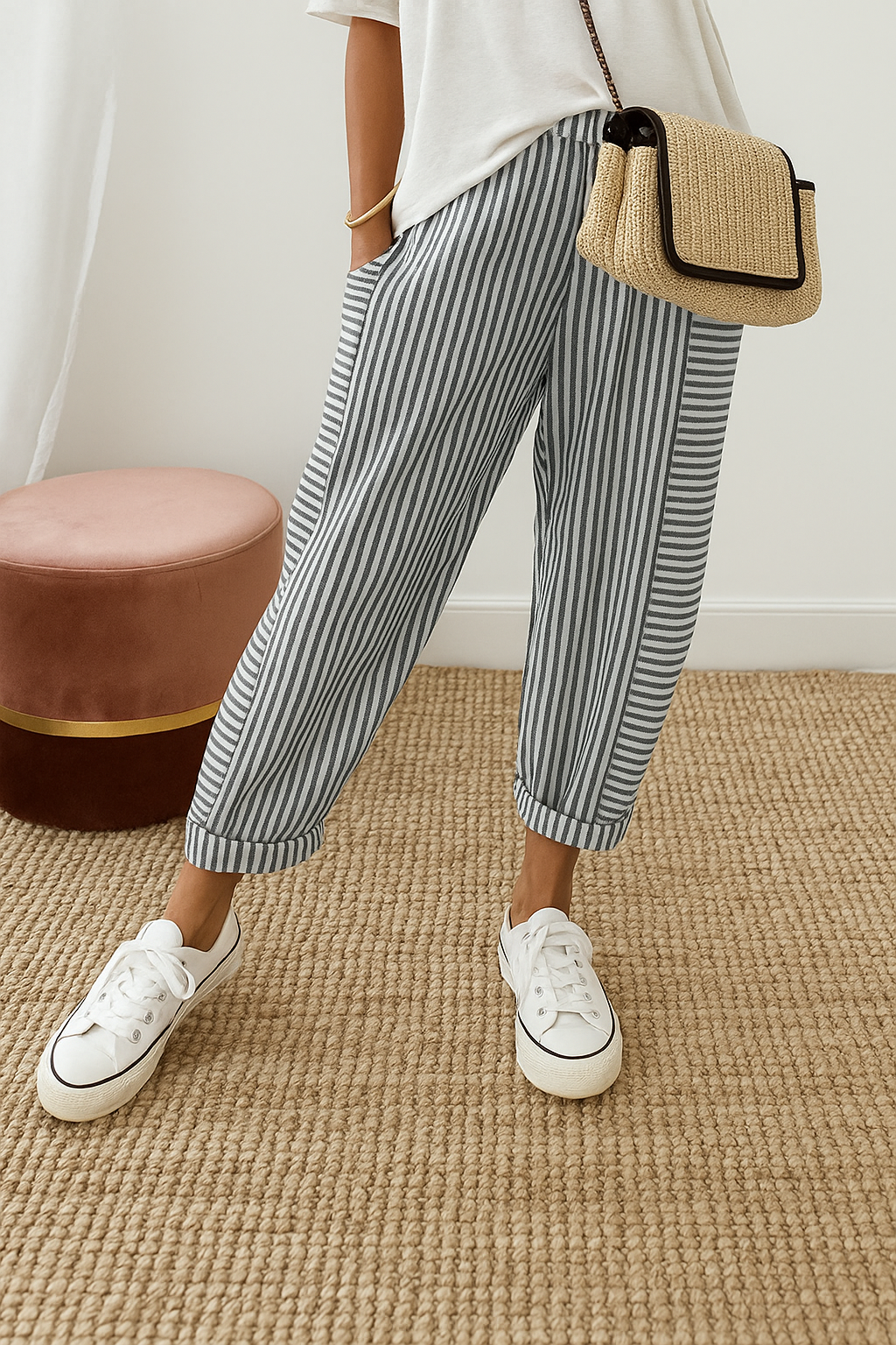Monica Secrets | Striped Pants
