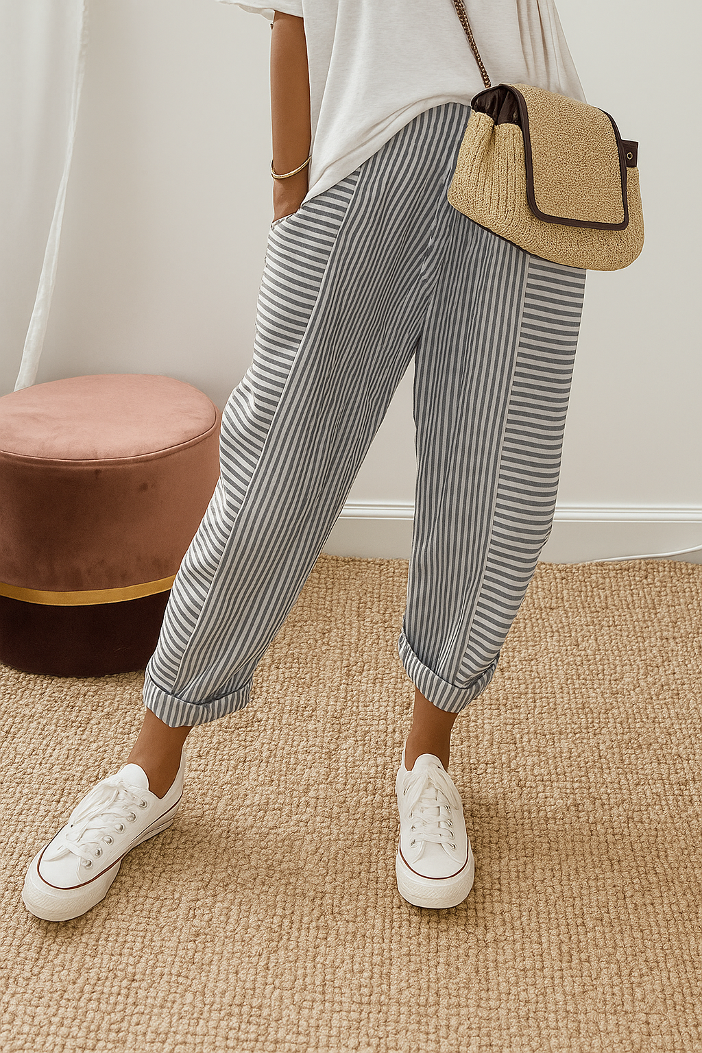 Monica Secrets | Striped Pants