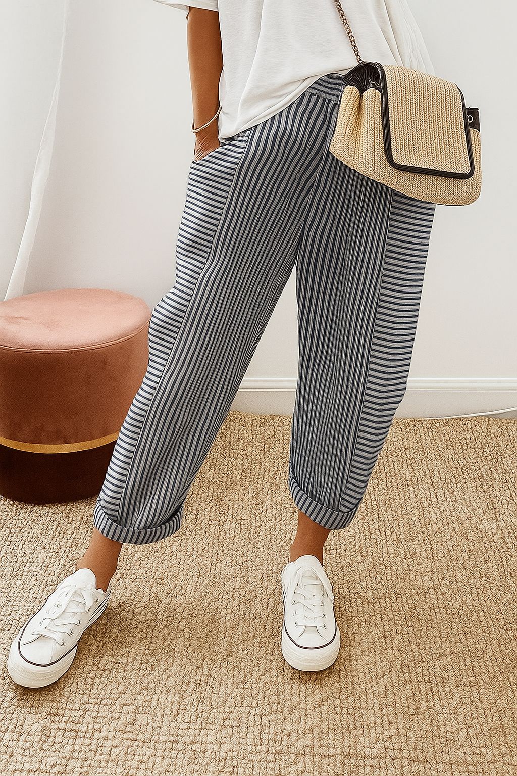 Monica Secrets | Striped Pants