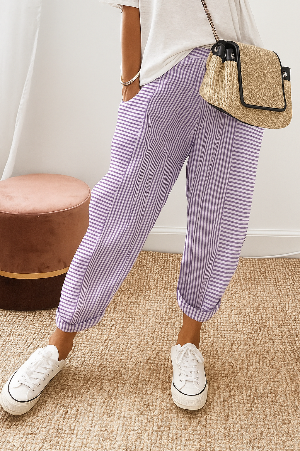 Monica Secrets | Striped Pants