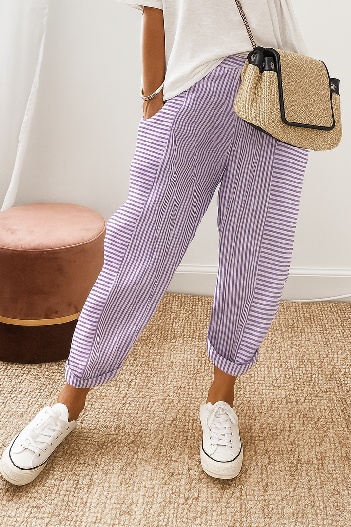 Monica Secrets | Striped Pants