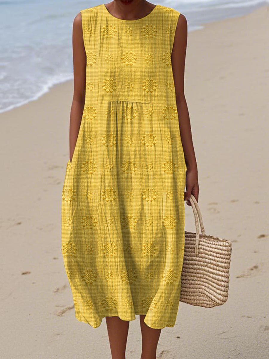 Elara | Sleeveless Cotton Dress