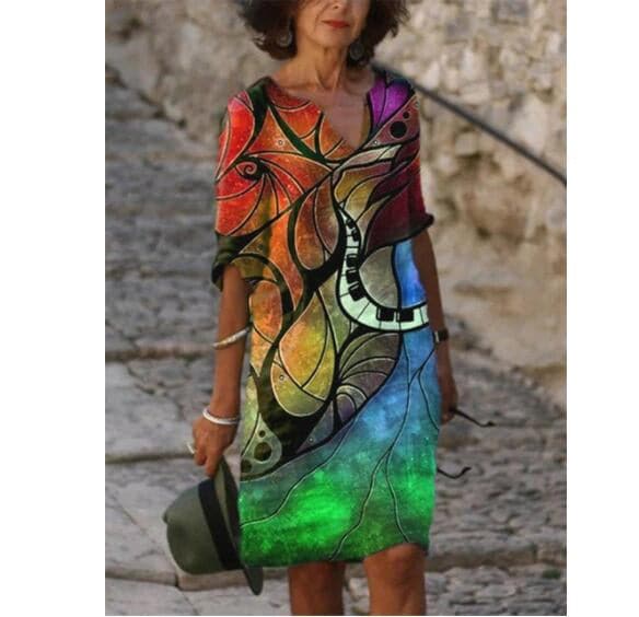 Lila | Designer Motif Dress