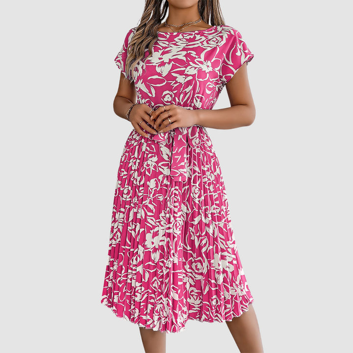 Fiona | Floral Pleated Dress