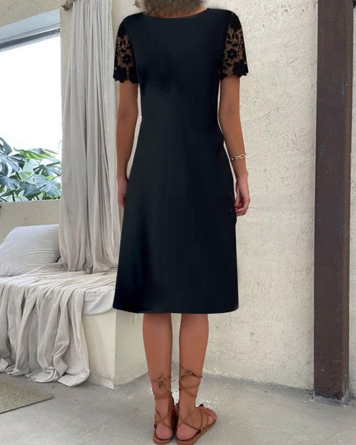 Cecilia | Scalloped Midi Dress