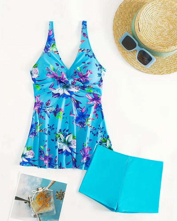 Isolde | Floral Print Tankini