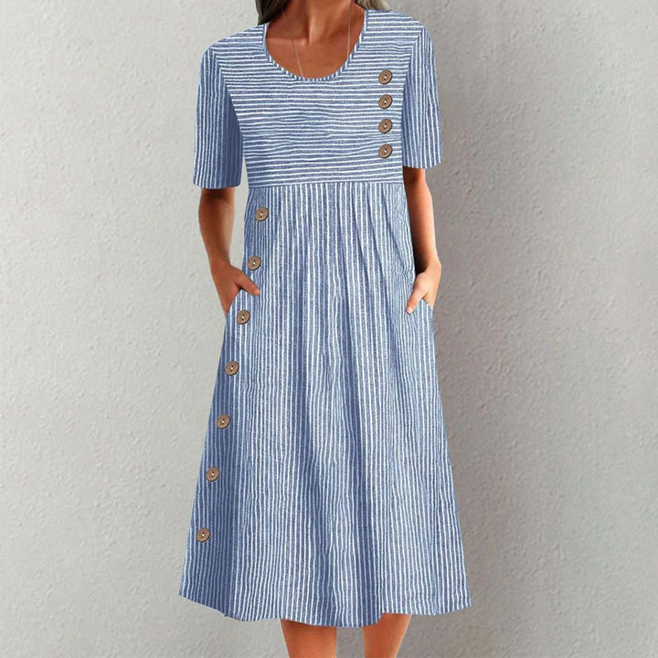 Marigold | Striped Button Dress