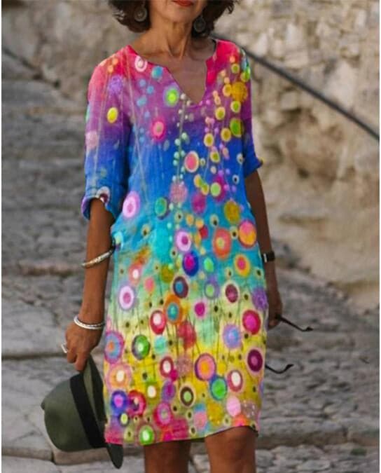 Lila | Designer Motif Dress