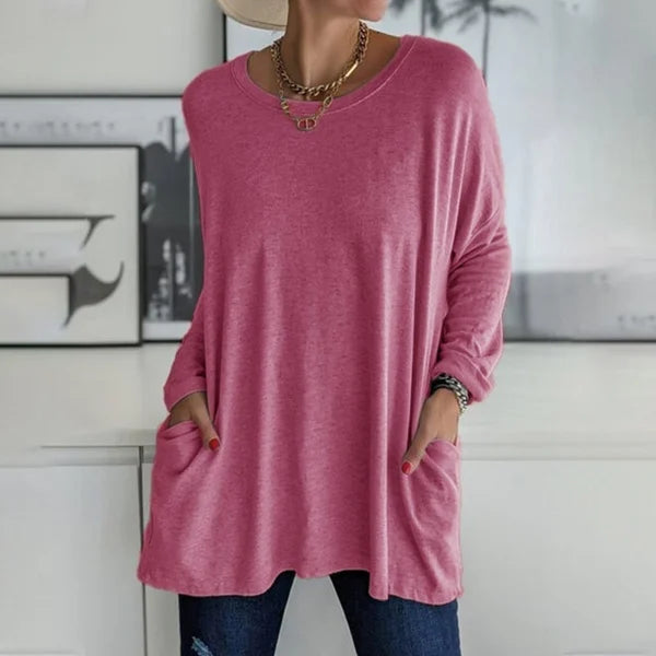 Monica Secrets | Relaxed Long Sleeve Top